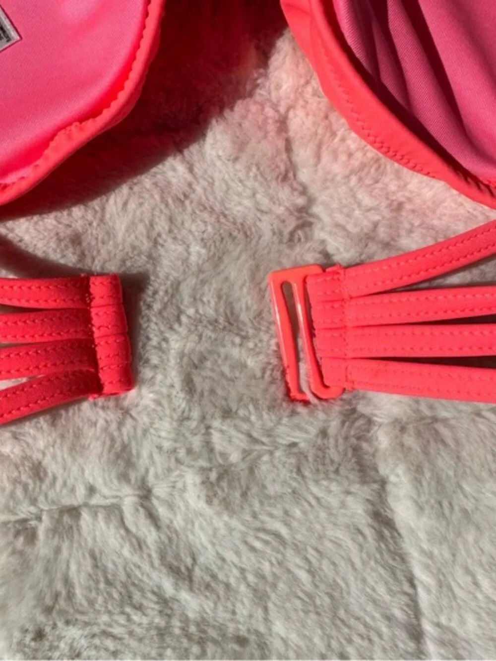 Victoria's Secret PINK | Studded Strapless Coral Bikini Top | Size Small